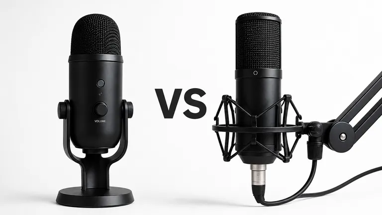 USB-streaming-mikrofon mot XLR-studiomikrofon med shock mount — gaming- och streaming-guide 2026 för Discord och podcast