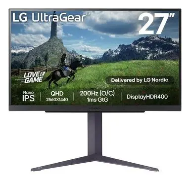 LG UltraGear 27GS85Q-B - Bästa budget Gaming Skärm 2026 - betyg 8.4/10